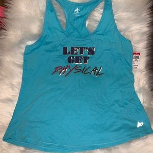 Let’s Get Physical Tank Top - Teal, Size XL